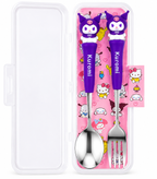 Kids Character Spoon & Fork Set with Storage Case