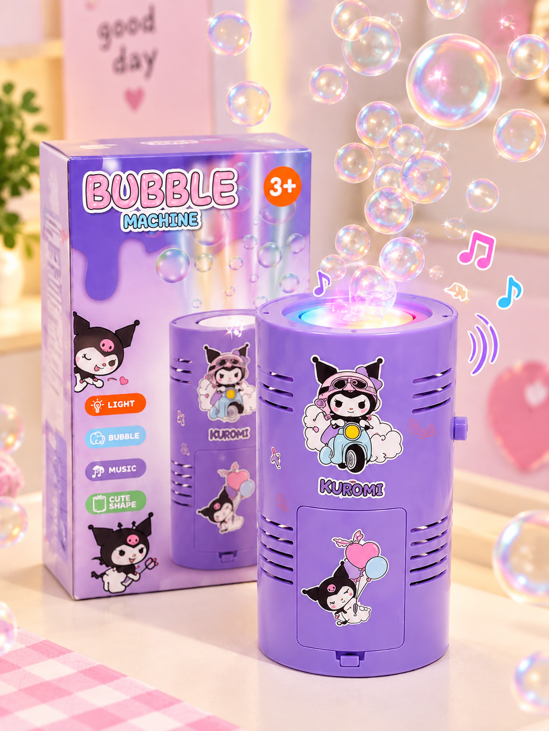 Kuromi Bubble Machine – Purple | Light & Music Main image