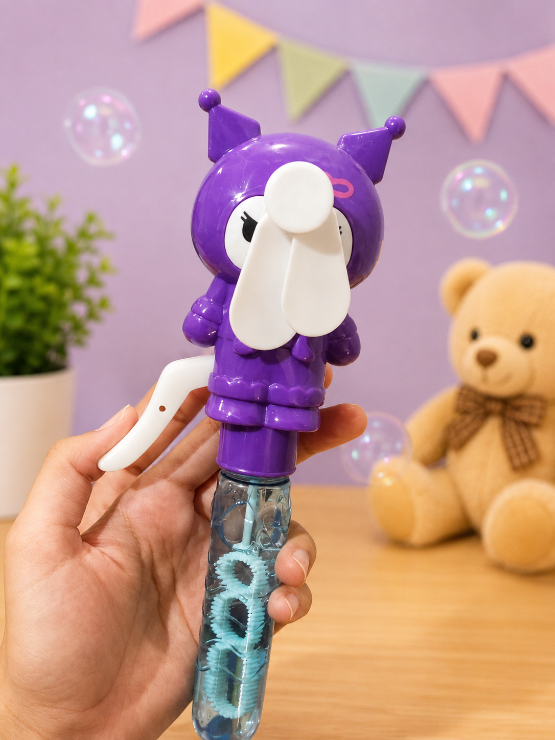 Rotating Wings Bubble Blower Toy – Purple Secondary image