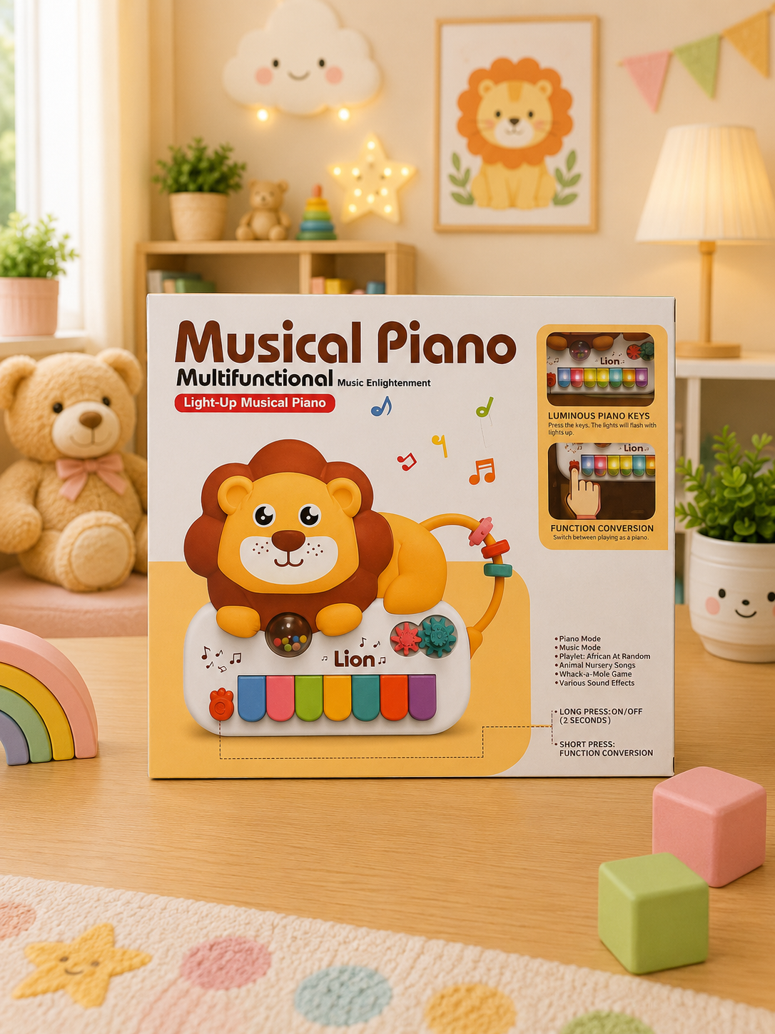 MUSICAL PIANO LION