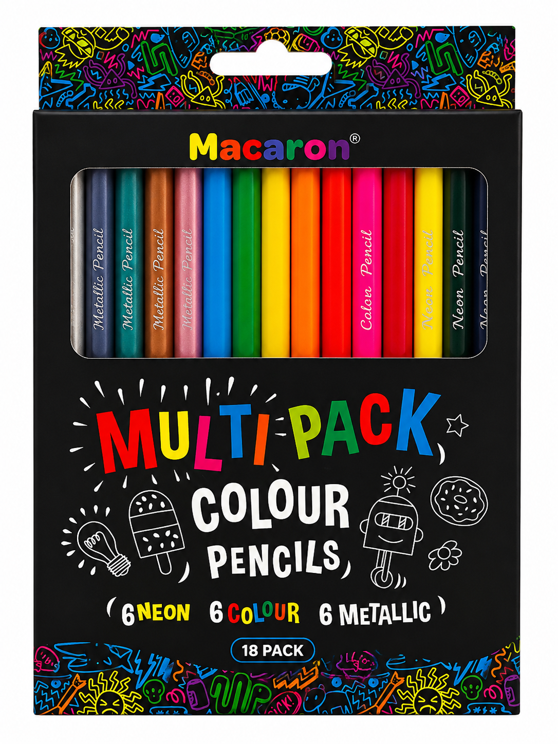 MACARON MULTI PACK COLOR PENCILS - 18 PCS Main image