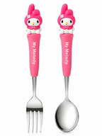 Kids Character Spoon & Fork Set with Storage Case