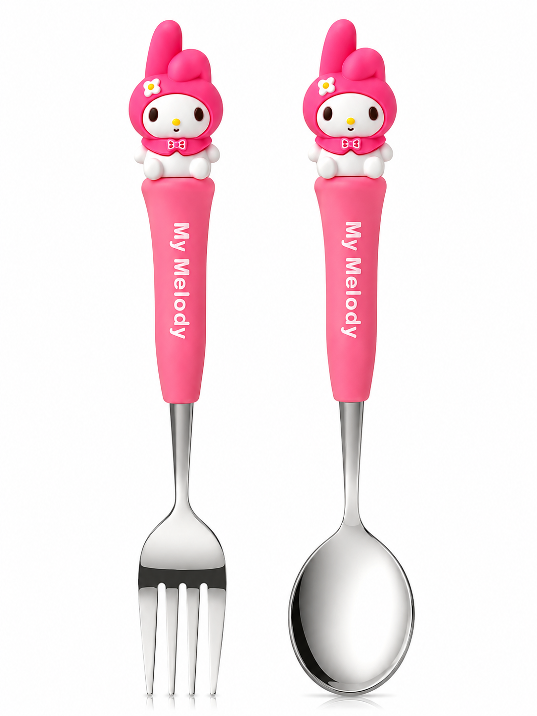 Kids Character Spoon & Fork Set with Storage Case