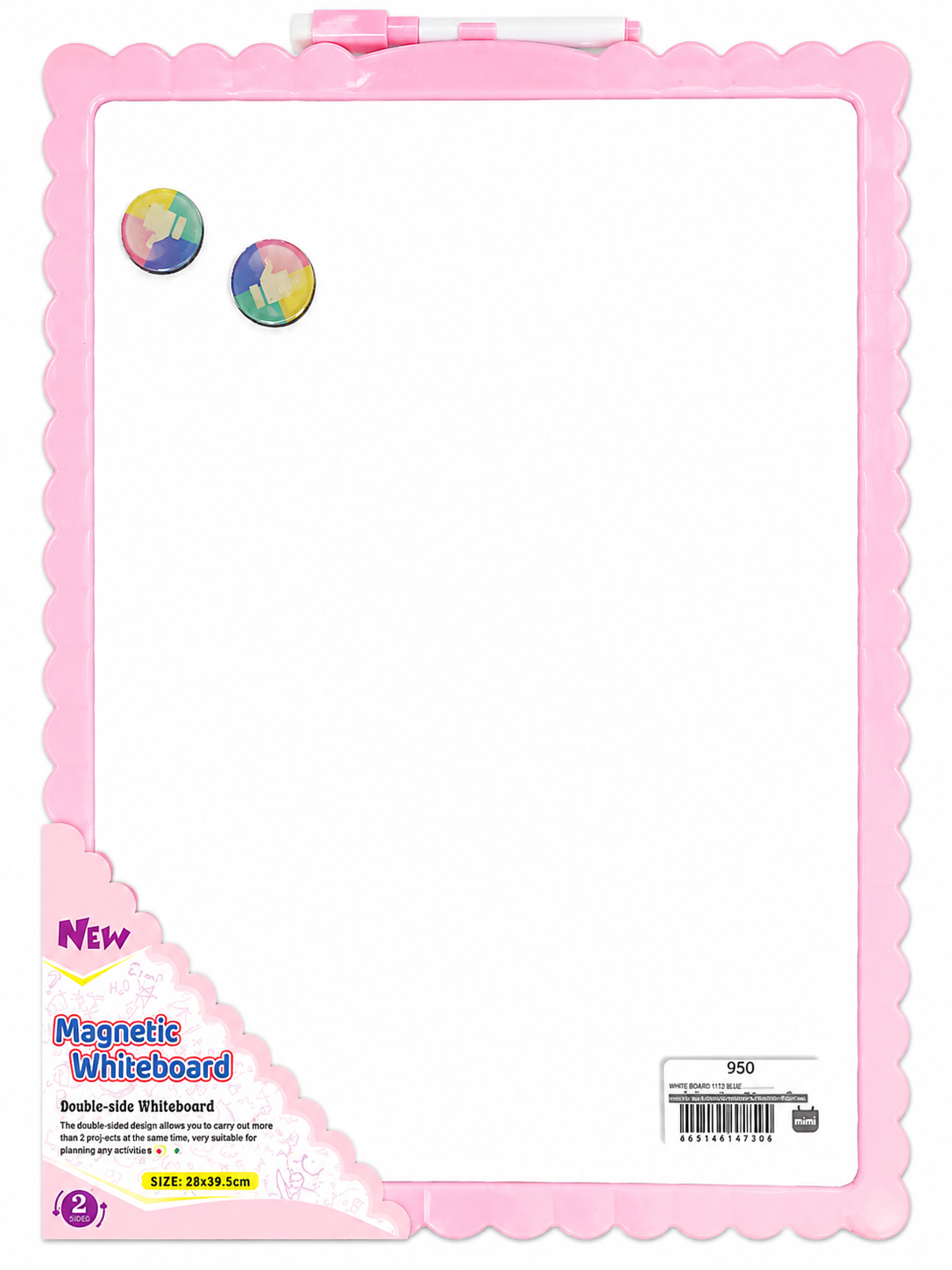 MAGNETIC DOUBLE-SIDED WHITEBOARD