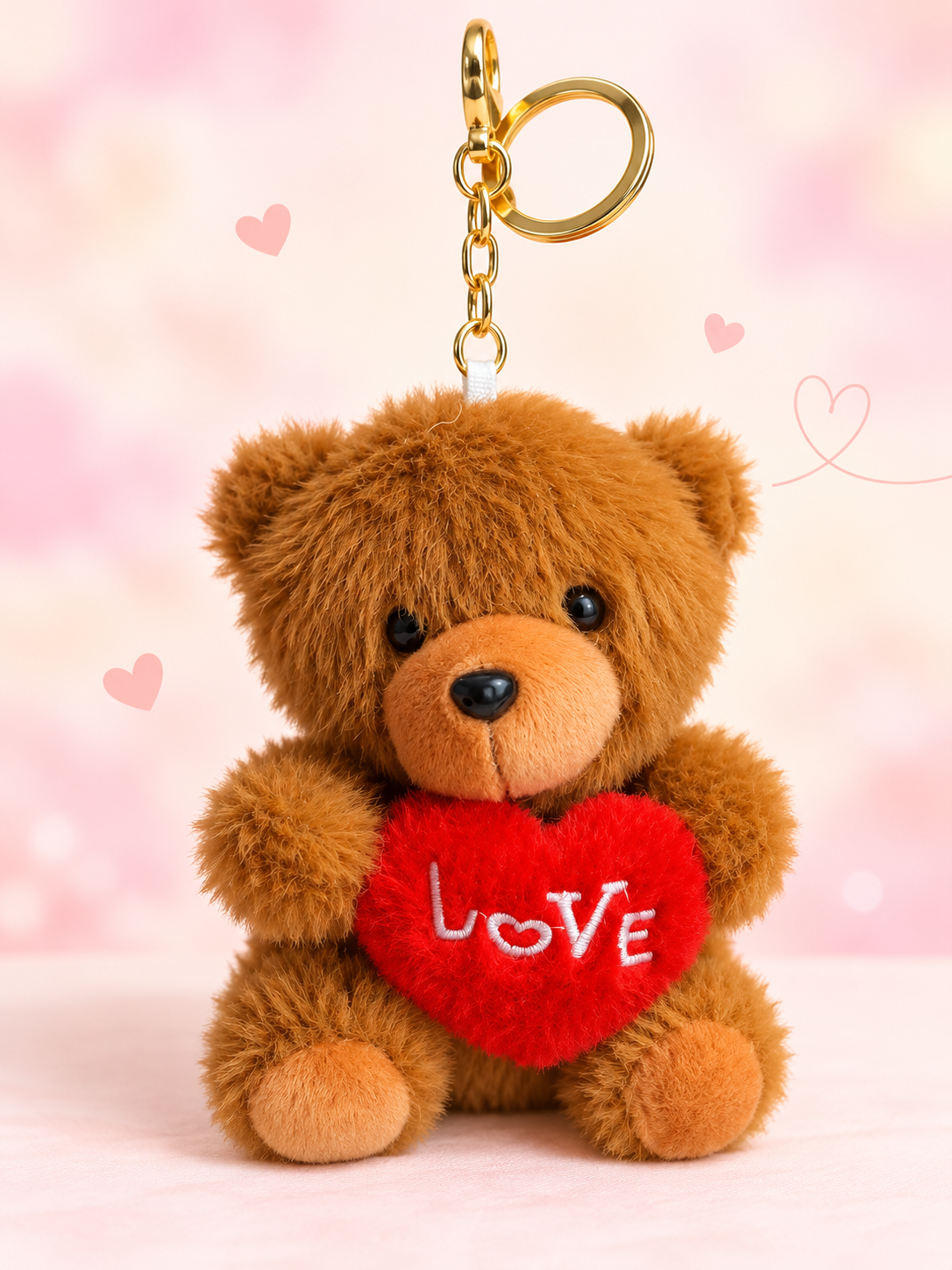 LOVE Teddy Bear Keychain – 4.5 Inches