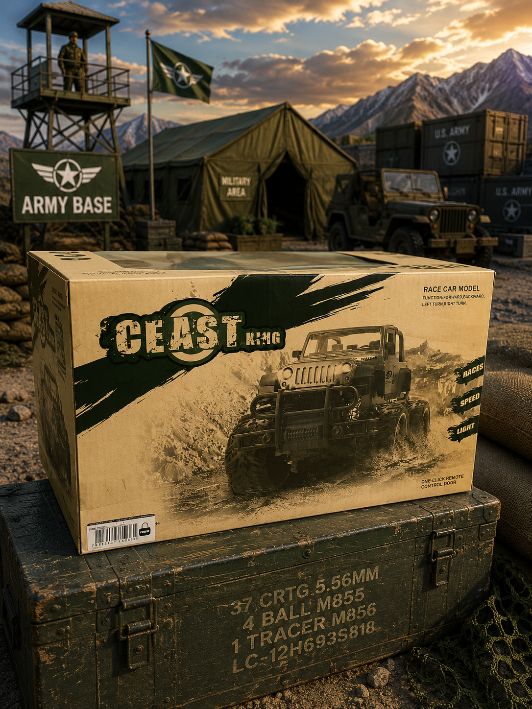 CEAST KING RC OFF-ROAD MILITARY JEEP