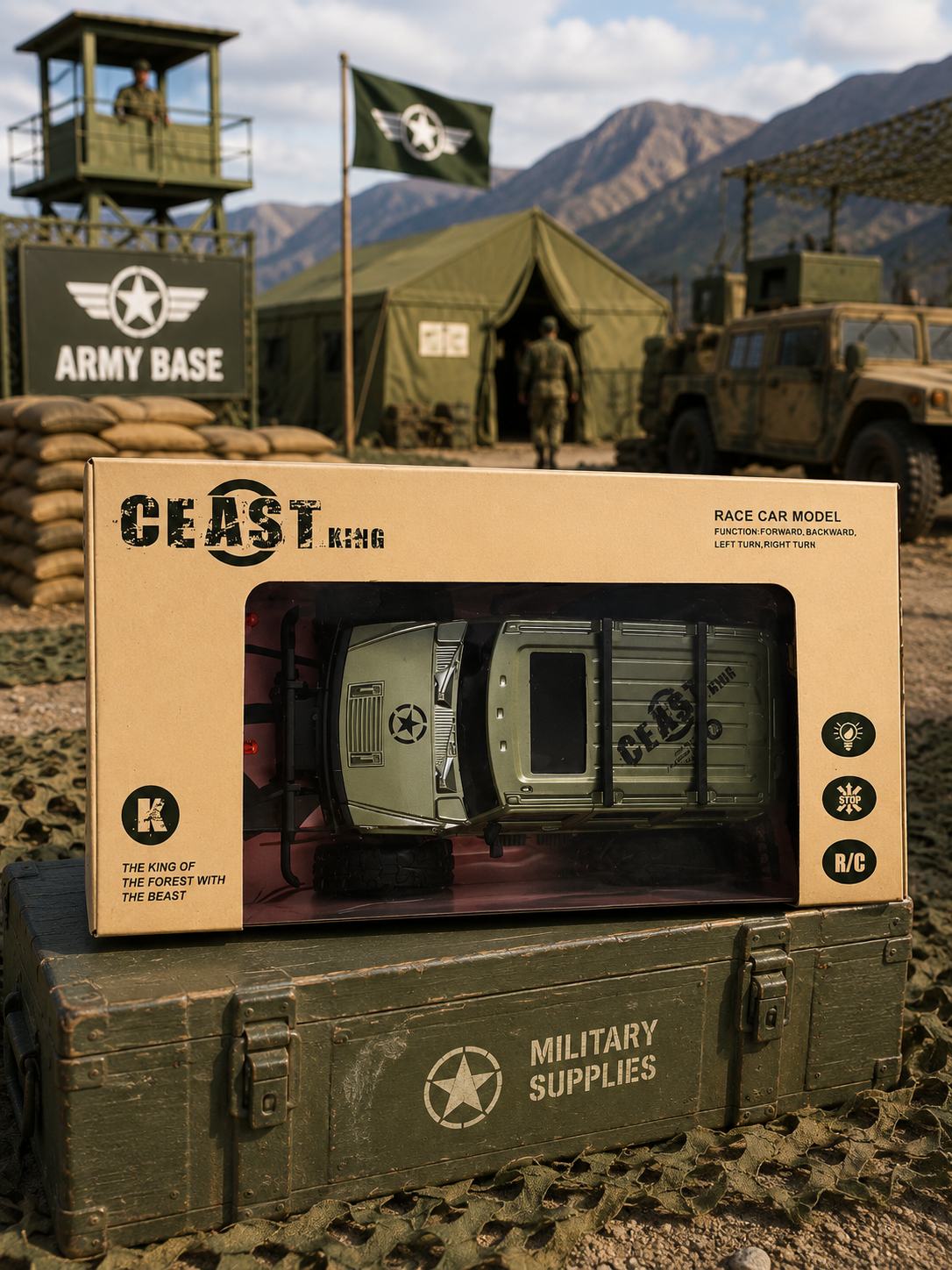 CEAST KING RC OFF-ROAD MILITARY JEEP