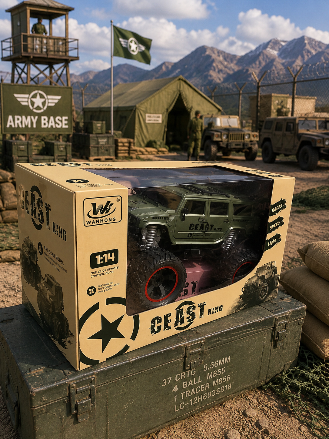 CEAST KING RC OFF-ROAD MILITARY JEEP