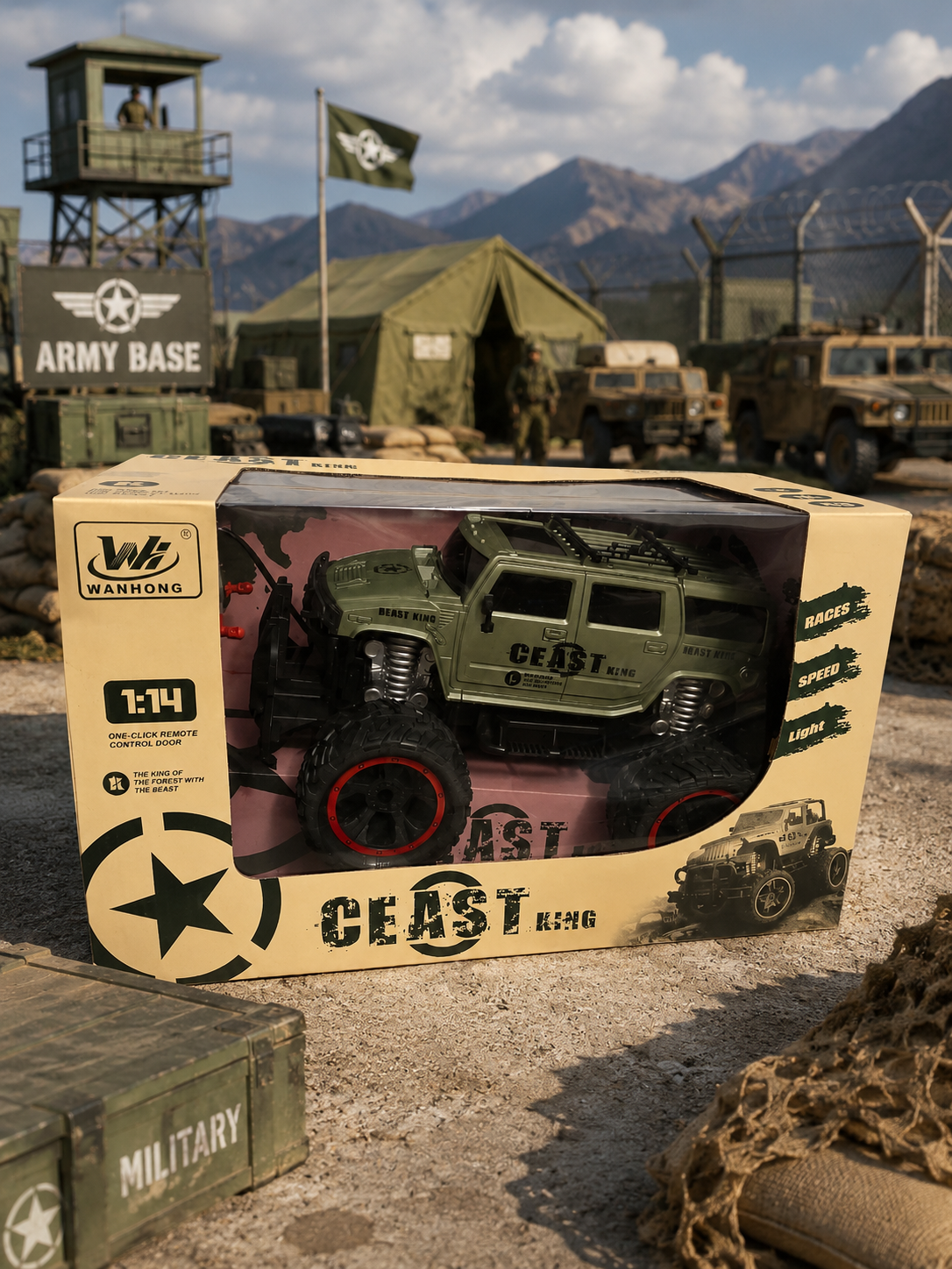 CEAST KING RC OFF-ROAD MILITARY JEEP