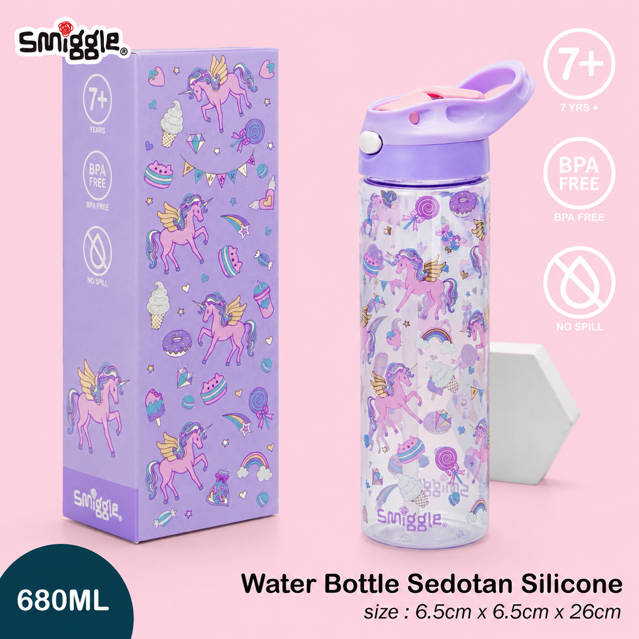 SMIGGLE WATER BOTTLE - UNICORN