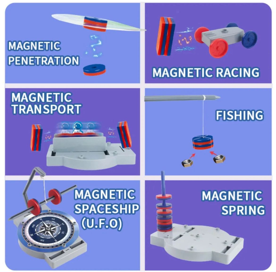 STEM MAGNETIC SCIENCE SET 12 IN 1