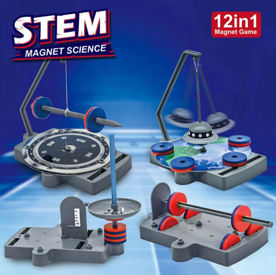 STEM MAGNETIC SCIENCE SET 12 IN 1