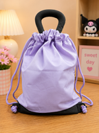 Sanrio Character Plush Drawstring Backpack – Kuromi, Cinnamoroll & My Melody