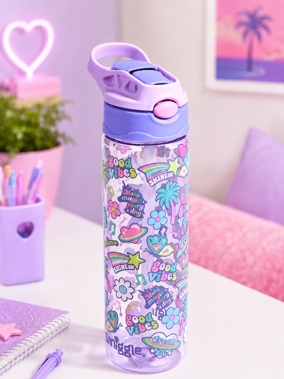 Smiggle Good Vibes Water Bottle