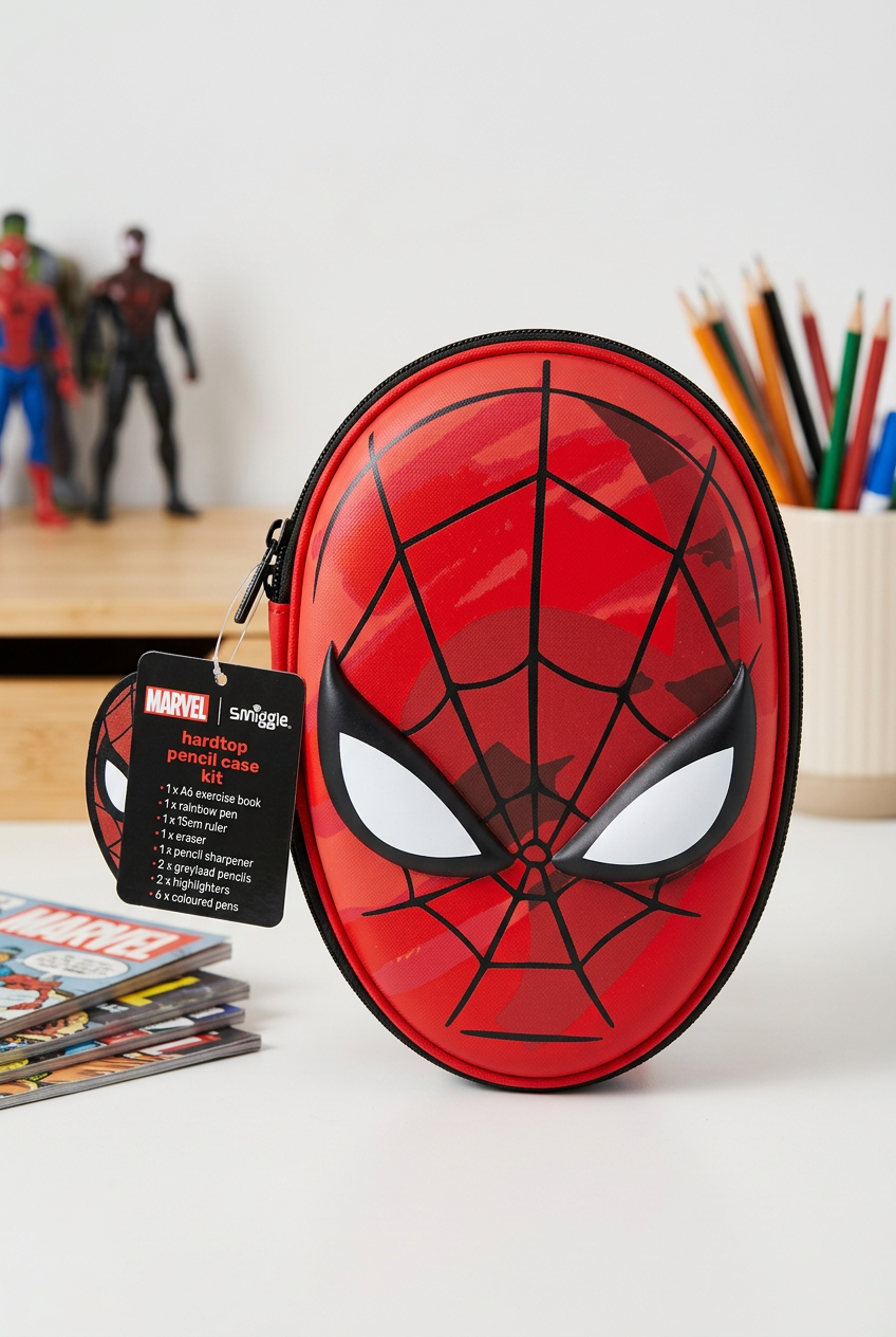 Smiggle Marvel Spider-Man Hardtop Pencil Case Kit