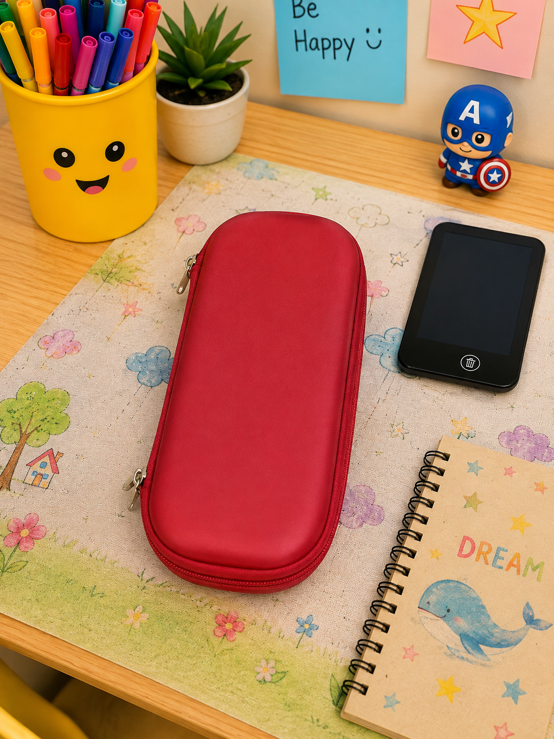Spiderman 3D Hardtop Pencil Case with Reusable LCD Writing Tablet