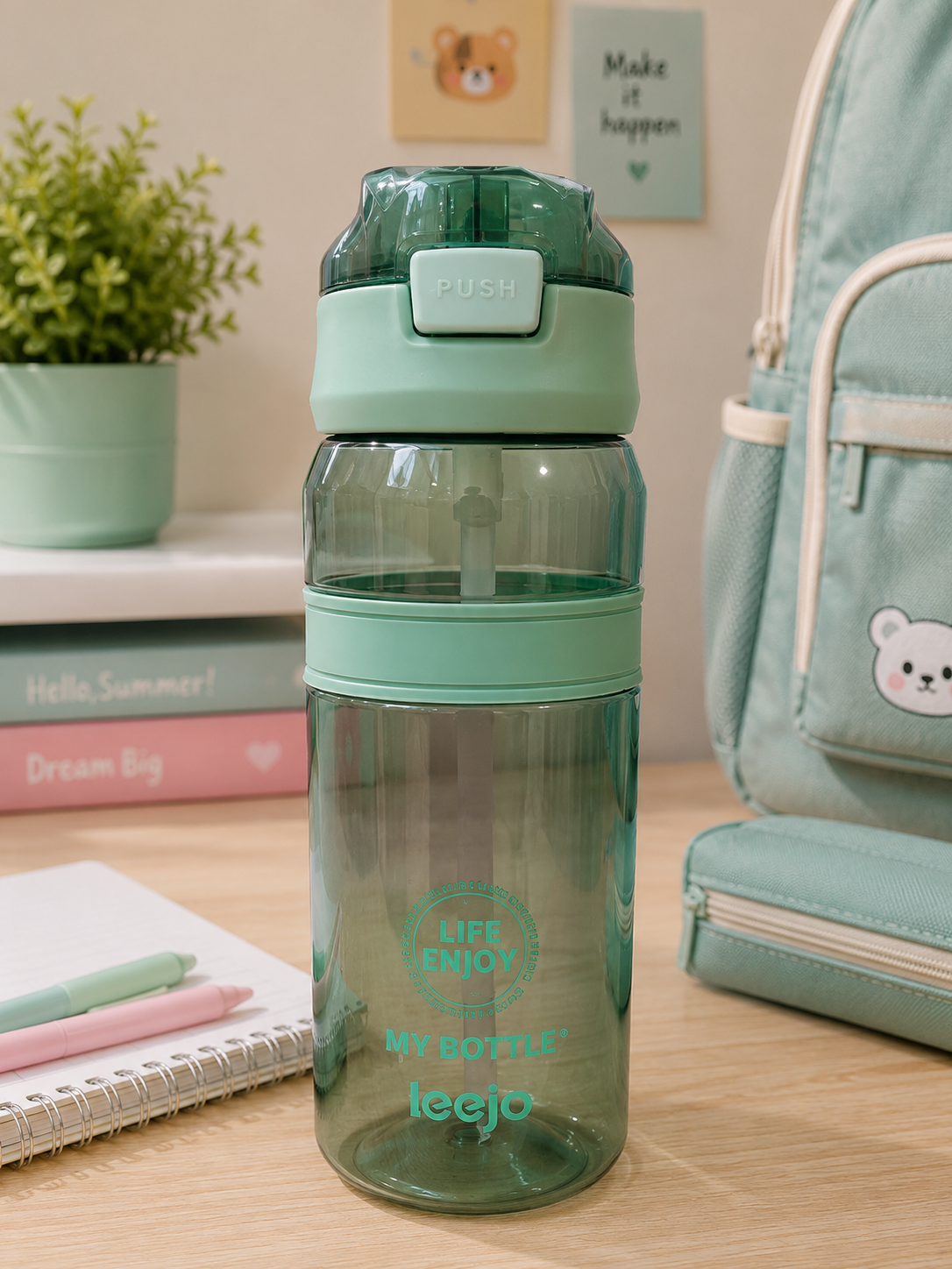 Sports Flip-Top Water Bottle (Green) – 700ml