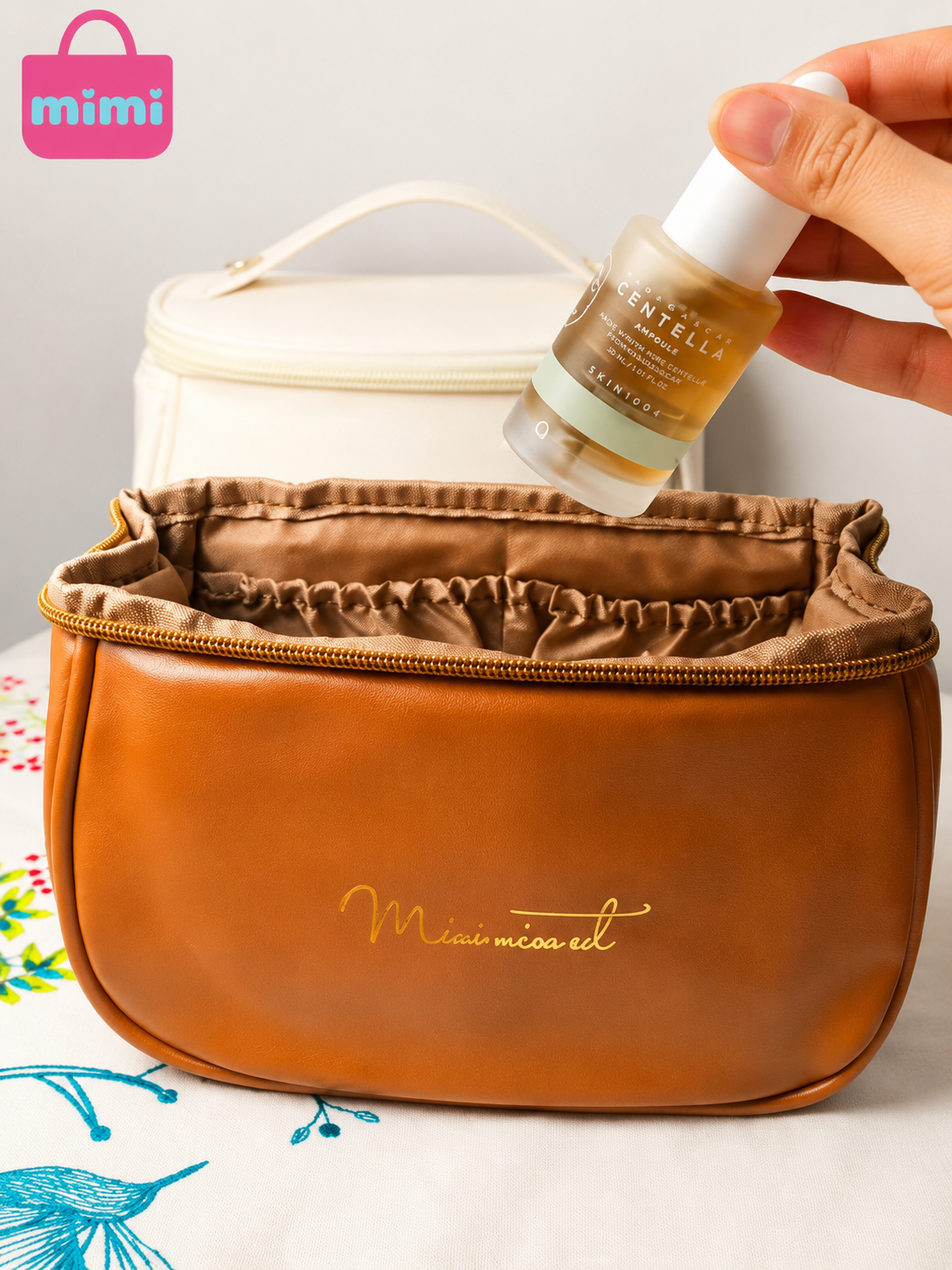 COSMETIC TRAVEL BAG - IVORY