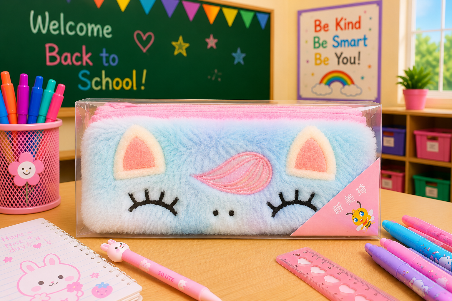 UNICORN PLUSH PENCIL CASE