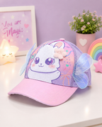 VEST Girls Bunny Butterfly Cap – Pink & Purple