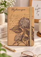 A5 Vintage Botanical Hardcover Diary – Lined Journal with Elastic Closure