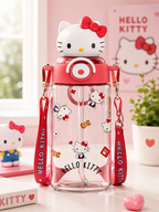Hello Kitty Water Bottle with Shoulder Strap – 650ml