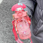 My Melody Water Bottle with Shoulder Strap – 650ml