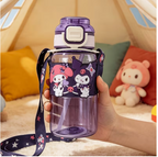 My Melody & Kuromi Water Bottle with Shoulder Strap
