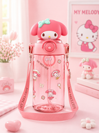 My Melody Water Bottle with Shoulder Strap – 650ml