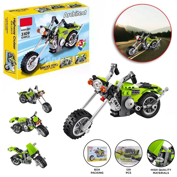 ARCHITECT BLOCK BIKE 129 PCS DECOOL