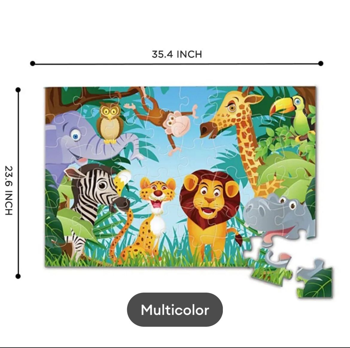 JUMBO WILD ANIMAL PUZZLE 48 PCS