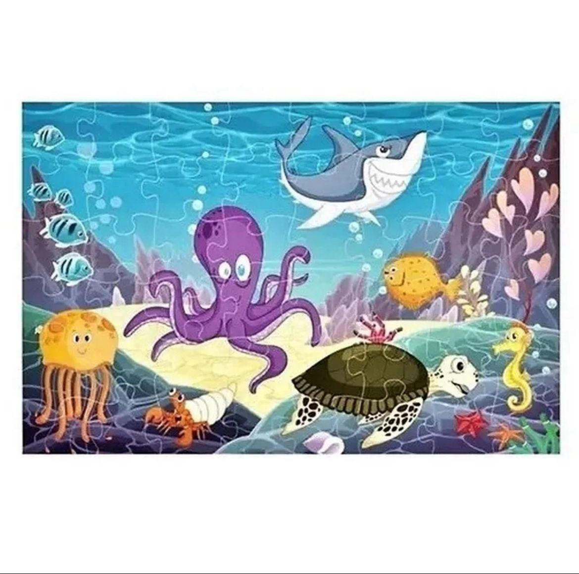 JUMBO SEA ANIMAL PUZZLE 48 PCS