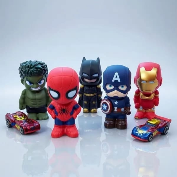 Avengers Superhero Mini Figure Set (RUBBER)