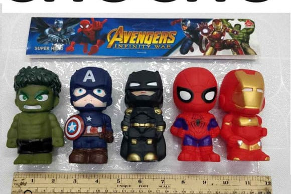 Avengers Superhero Mini Figure Set (RUBBER)