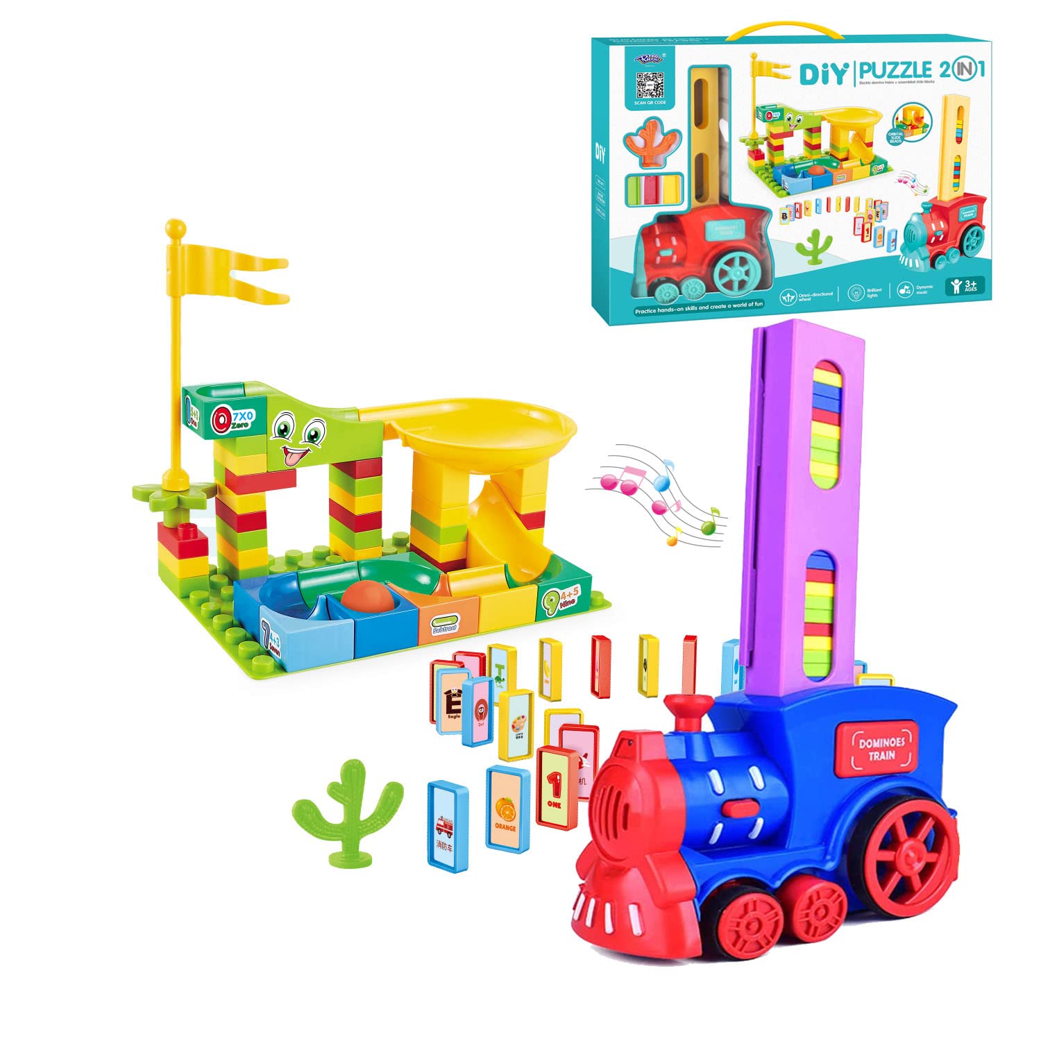 DIY PUZZLE DOMINO TRAIN