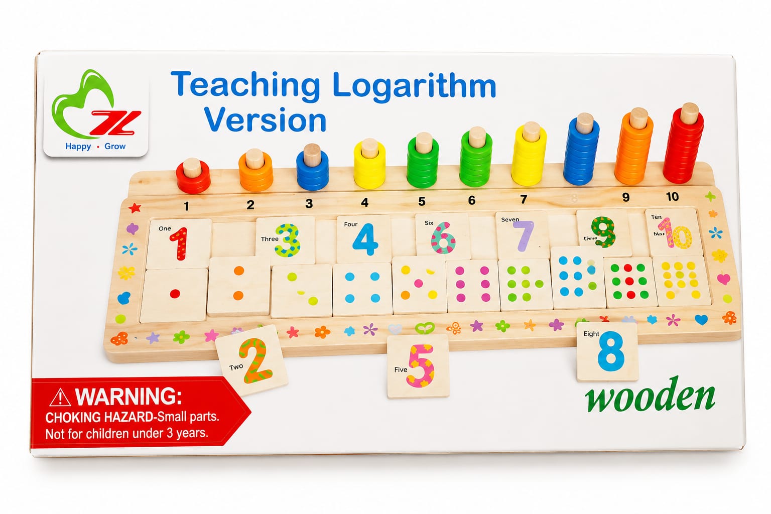 Wooden Number Counting &amp; Matching Learning Board – 1 to 10 Main image