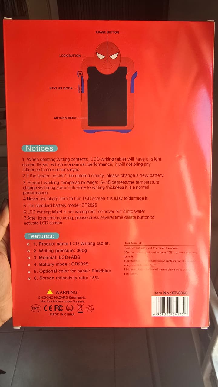 Spiderman LCD Writing Tablet Secondary image