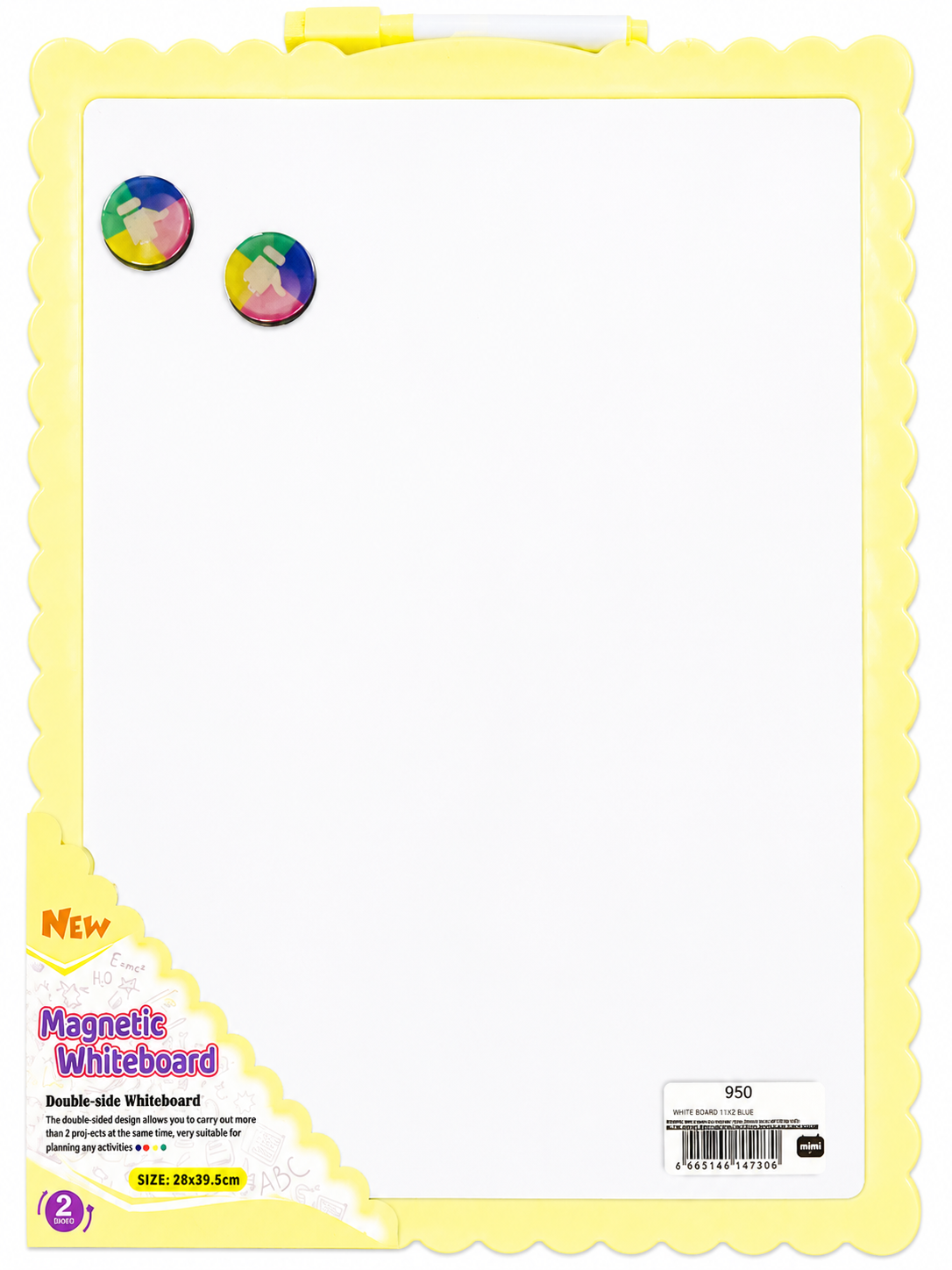 MAGNETIC DOUBLE-SIDED WHITEBOARD