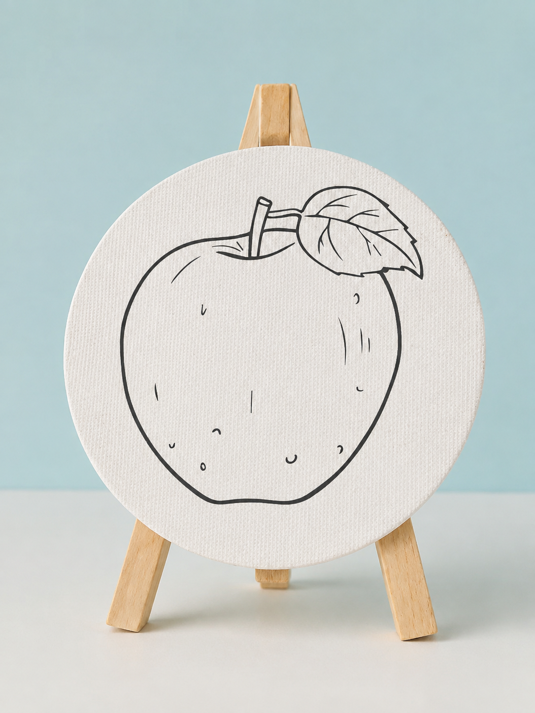 Kids DIY Canvas Painting Kit with Mini Wooden Easel Main image
