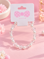 Pastel Beaded Bracelet Set with Cherry Charm- - 4 Piece