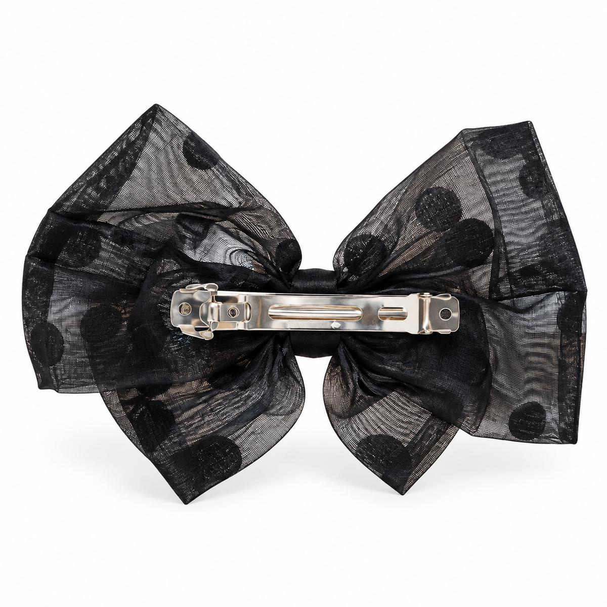Sheer Polka Dot Hair Bow – 3 Colors