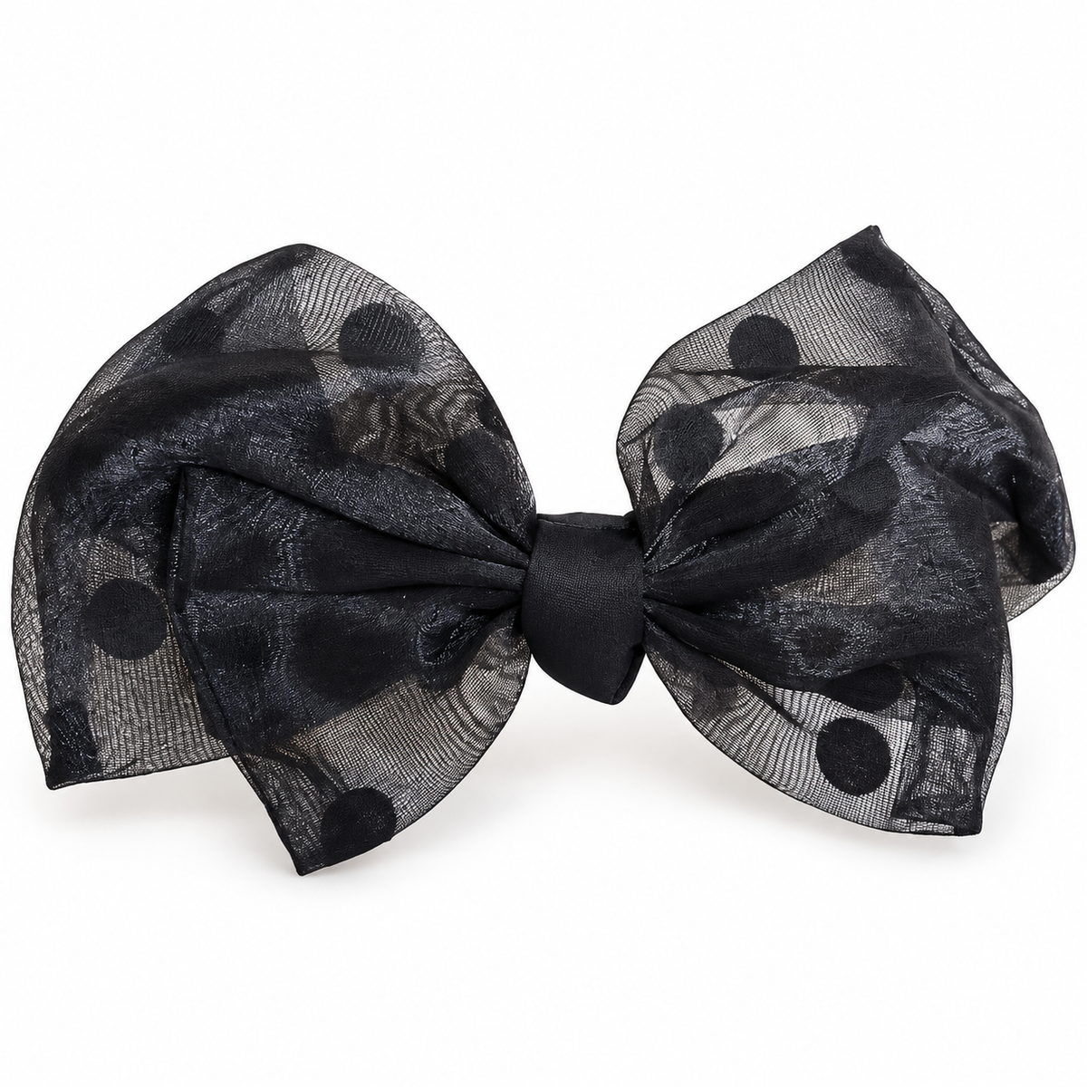 Sheer Polka Dot Hair Bow – 3 Colors
