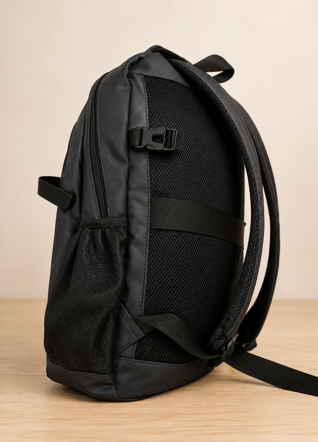 Parachute Material Backpack - Black 17 Inches Secondary image
