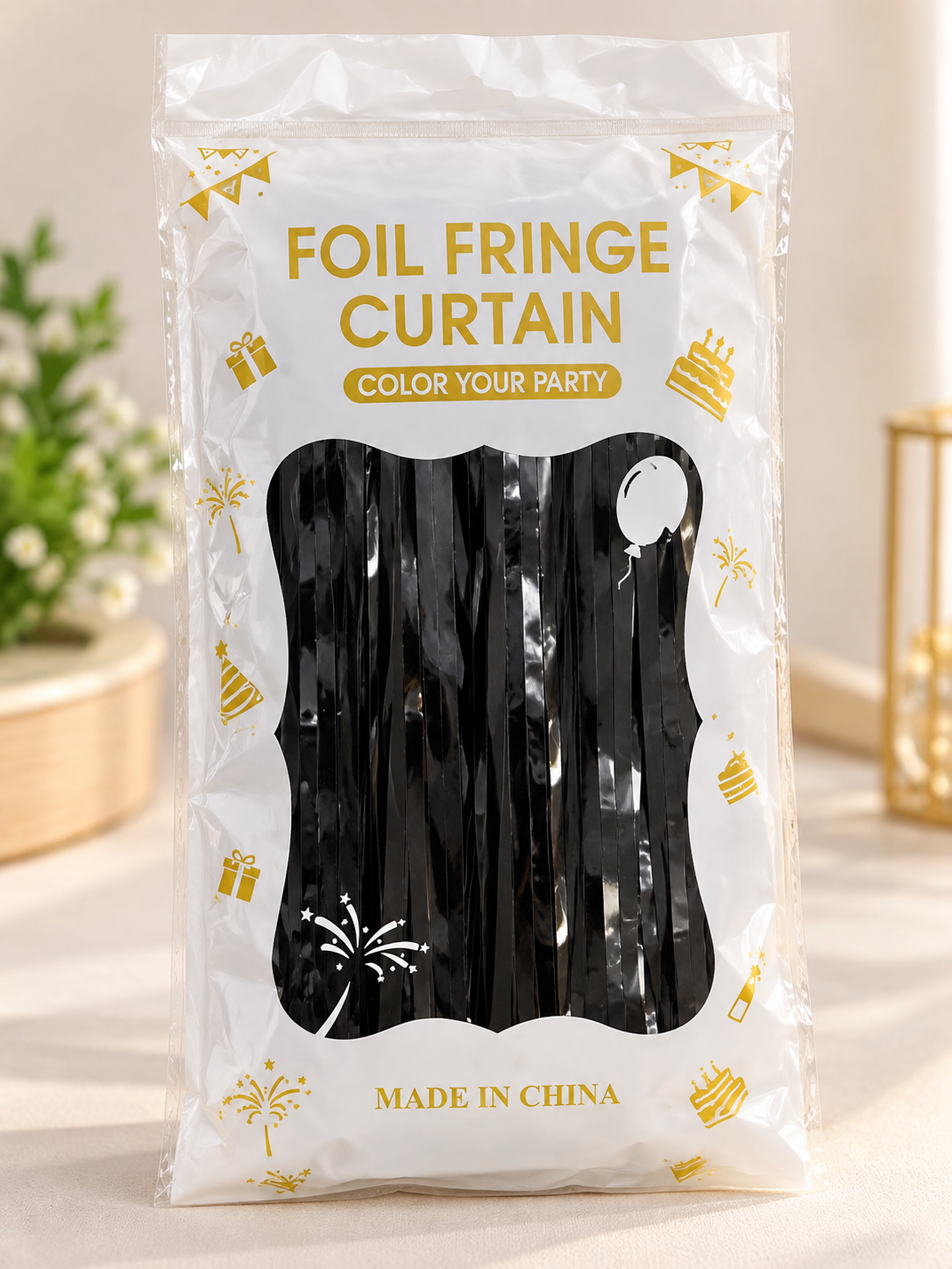 Metallic Foil Fringe Curtain