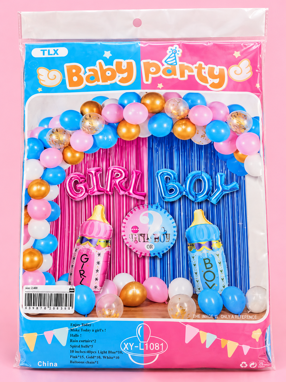 Baby Gender Reveal Balloon Decoration Set Main image