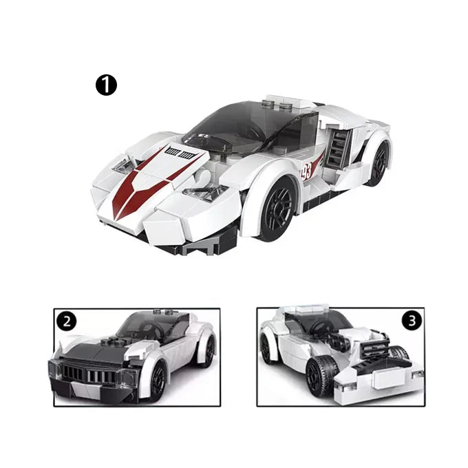 DECOOL BLOCKS – WHITE SPORTS CAR – 209 PCS – alternate product view 2
