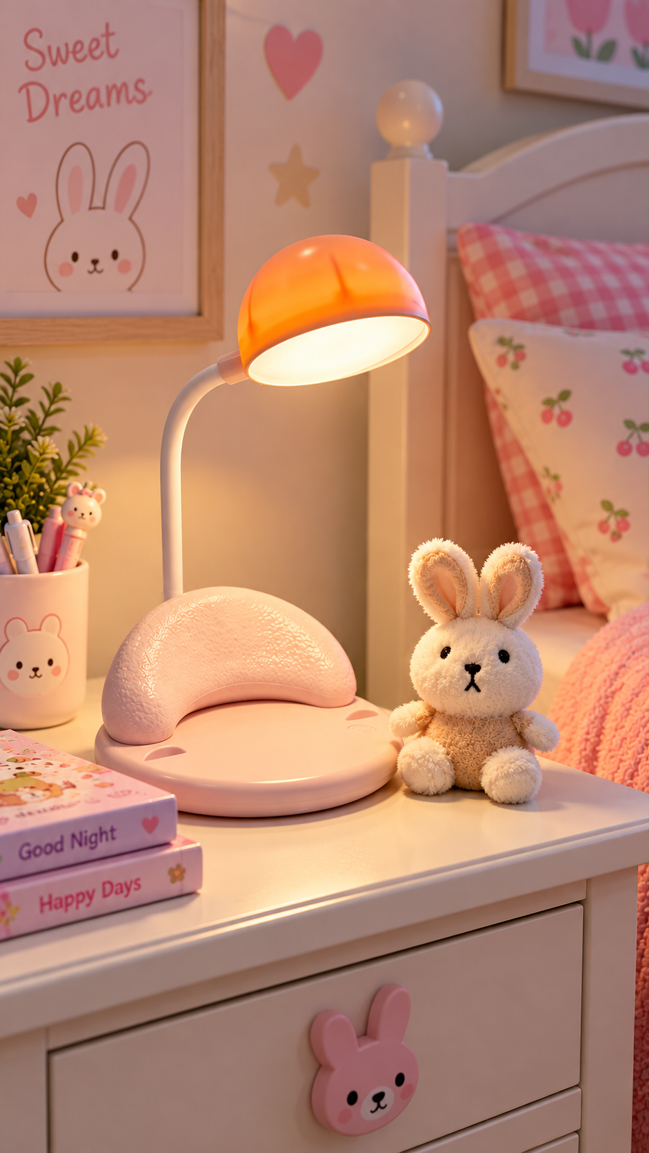 Teddy and Bunny LED Kids Lamp