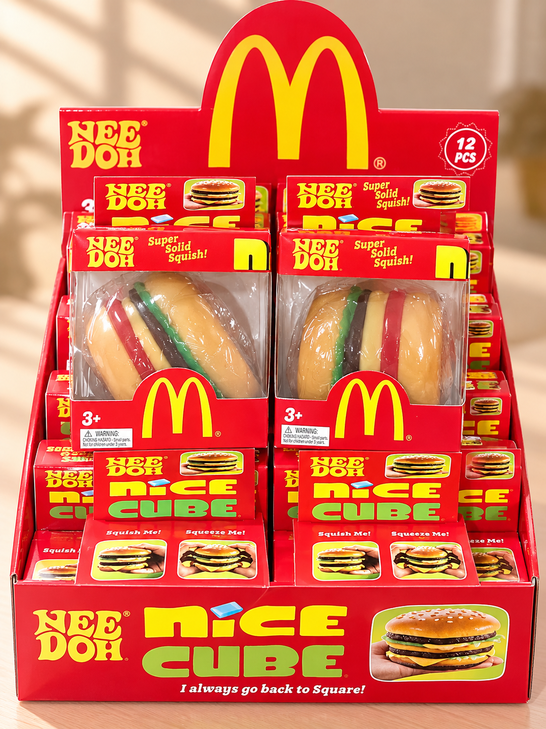 NeeDoh Nice Cube Burger Squishy – Deconstructed Burger Toy Main image