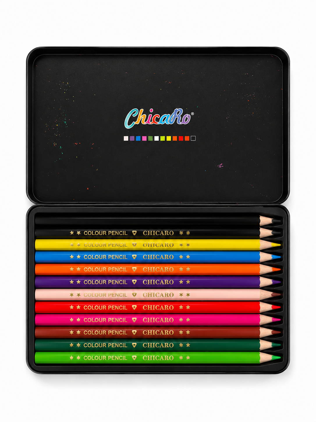 CHICARO COLOR PENCILS METAL BOX - 12 & 24 PCS Secondary image