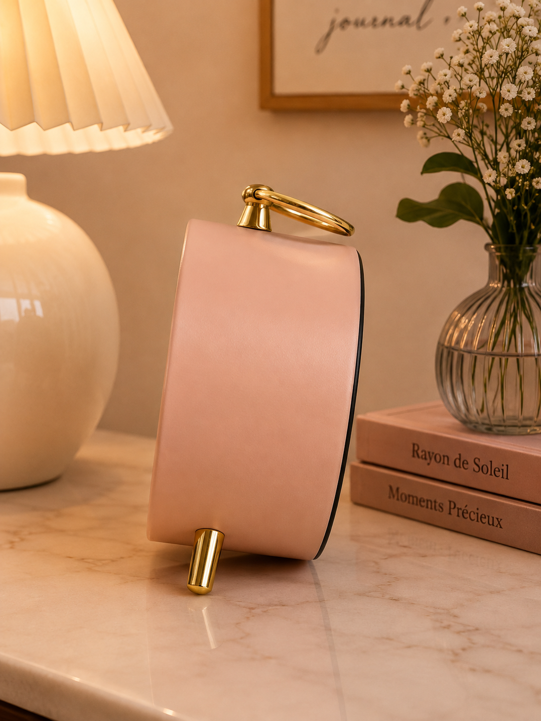 Modern Round Quartz Table Clock